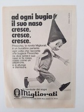 Rara Pubblicità Advertising 1971 PINOCCHIO Migliorati Burattino 