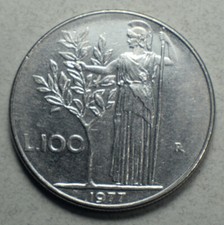 Italy 100 Lire 1977-R KM#96.1