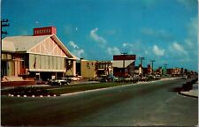 Miami Beach Florida FL Motel Row Chateau Blue Mist Caravan Postcard