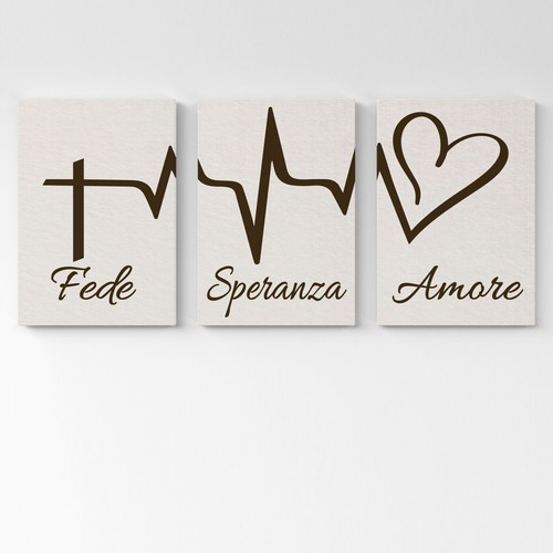 Set quadri fede speranza - quadri,