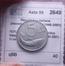 NL* ITALIA 5 LIRE DELFINO 1959