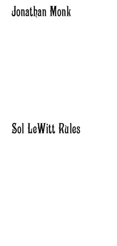 Sol lewitt rules - lewitt,