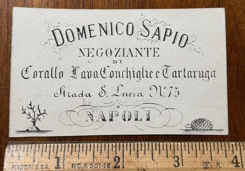 1880s advertising card - , napoli