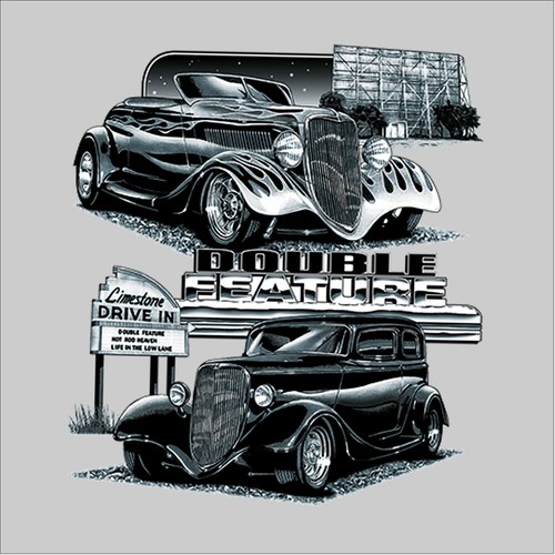 Hot rod shirt - rod, oldtimer