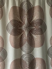  Pair Of Vintage 1970s Graphic Curtains