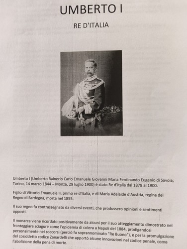 Autografo umberto di - re,