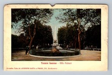 Italia- Himera Sicilia Villa Palmeri Fontana Vecchia Posta PC Cartolina d'epoca c1913