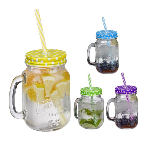 Set tazze con cannuccia