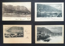 Lotto 4 cartoline Lago di Como