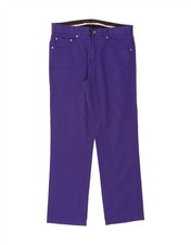 CONTE OF FLORENCE Womens Casual Trousers IT 46 Large W32 L28 Purple BD11