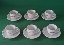 SET 6 TAZZINE + PIATTINI DA CAFFÈ LA TAZZA D'ORO PORCELLANA CLUB HOUSE. CV75