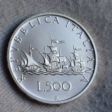Moneta In Argento 500 Lire