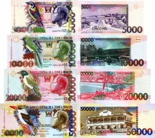 SAO TOME & PRINCIPE - Lotto 4 banconote 5000/10.000/20.000/50.000 dobras - UNC