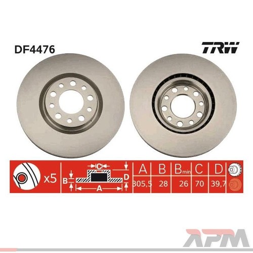 Dischi freno trw df6139 - trw, per