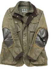 Barbour Ogston giacca cerata uomo verde M verde oliva waxed cotton wax jacket