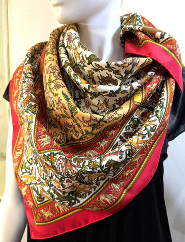 Sciarpa vintage hermes chasse - vintage,