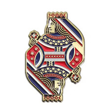 Queen Card Suits Poker Pin