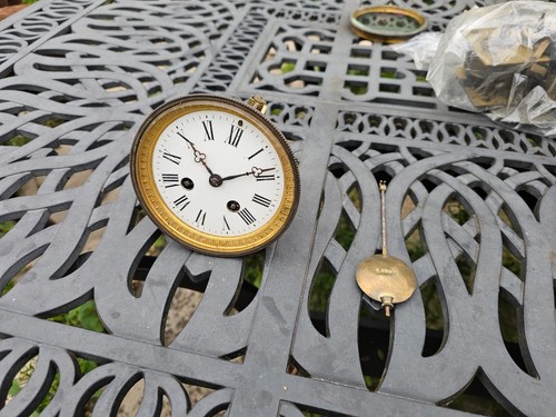 Antique french day clock - french,