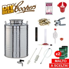 KIT FERMENTAZIONE PROFESSIONALE COMPLETO PER BIRRA ARTIGIANALE 50 LITRI INOX