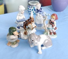 Lotto figurine porcellana ceramica collezione 6 pezzi Llandro porcelain figurines