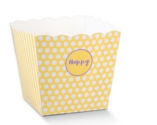 Vaso 15x15x18 cm portadolci porta dolci caramelle HAPPY GIALLO FESTE E P 0LES