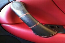 copri maniglie in vera pelle nera cuciture rosse per Alfa Romeo GT dal 2003
