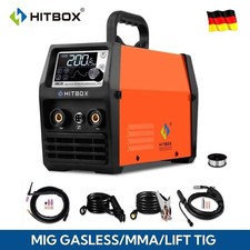 Saldatrice MIG 200 220 V Gasless MMA Lift TIG saldatrice con bruciatore TIG HITBOX