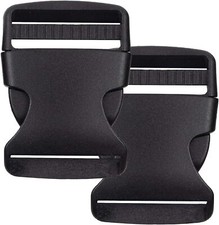 XIAOJING0 2 Pezzi Fibbia Zaino 50mm Fibbia a Scatto Doppie Regolabile Ric