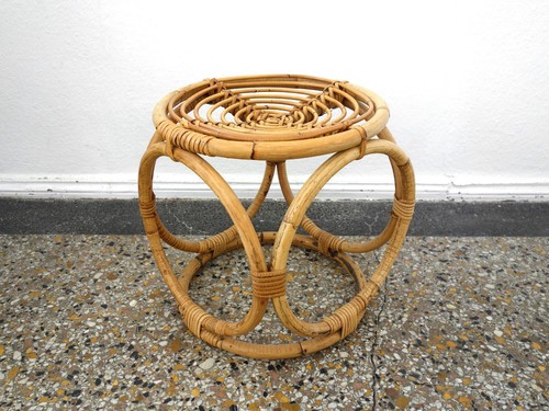 Sgabello bambù rattan anni - rattan,