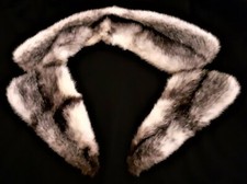Collo colletto pelliccia vintage visone bianco e nero real fur revers
