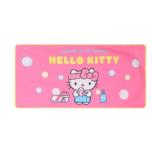 Asciugamano grande Hello Kitty Bubble microfibra per piscina spiaggia 27,5x55" licenza Sanrio