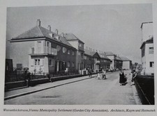 Old print 1929 WEISSENBÖCHSTRASSE complesso residenziale Vienna  HETMANEK e KAYM