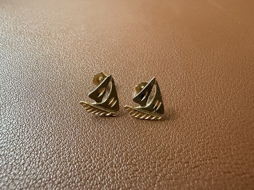 Orecchini perno vintage oro - a,