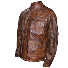 Giacca uomo pelle marrone