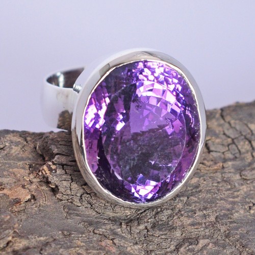 Anello ovale ametista - , a