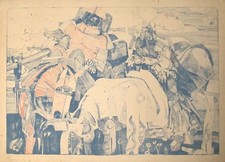 Litografia originale raffaele - originale,