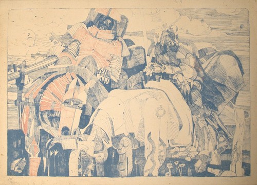 Litografia originale raffaele - litografia,