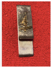 RARO VINTAGE fermacarte portamonete windsurf: con windsurf ORO 8k!