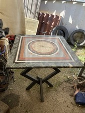 piano tavolo in mosaico di marmo oggetto artigianale