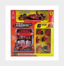 BURAGO 18-36862-S FERRARI - F1 SF-24 DIORAMA GARAGE PIT-STOP TEAM SCUDERIA FERRA