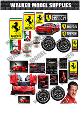 Adesivi/Logo Ferrari Pre-Cut In Scala 1:24 Per Garage Diorama/Modello