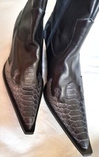 Stivali texani in pelle nera