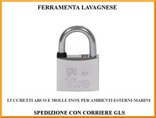 Lucchetti anticorrosione arco e molle inox Fai by Viro 30/40/50 mm nautica