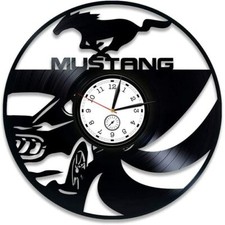 OROLOGIO IN VINILE DA PARETE SU LP 33 GIRI MUSTANG REALIZZATO A MANO