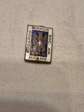 pin spilla smaltata Edoardo Bianchi  soc.an. Milano biciclette anni 30 bella