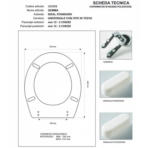 Copriwater ideal standard - ideal,