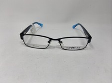 VICTORIOUS EYEWEAR V421 BLACK/BLUE 50-17-135 FLEX HINGE EYEGLASSES “T30