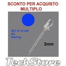 SET di 10 LED blu 3mm  Alta