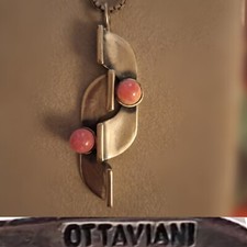 Ottaviani Ciondolo Argento 925 con Pietre Rosa  Made In ITALY 