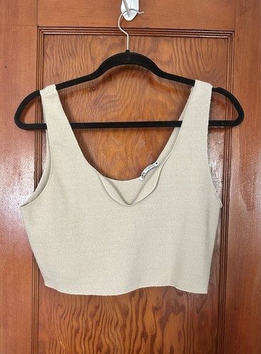 Crop top senza maniche misto